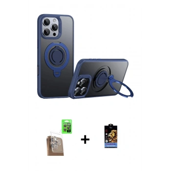 MARSİLYAN™- iPhone 16 Pro Max Kılıf Zirve Çizgi Prime - Siyah Buffer Hayalet Cam Ekran Koruyucu + Raze Metal Kamera Lens - CLTM