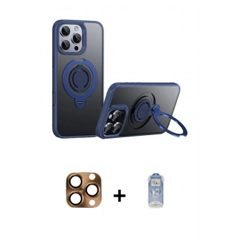 MARSİLYAN™- iPhone 16 Pro Max Kılıf Zirve Çizgi Prime - Siyah Joko Magic 5D Cam + Pers Alüminyum Kamera Lens - CLTM