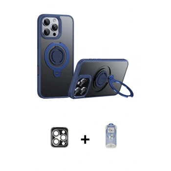 MARSİLYAN™- iPhone 16 Pro Max Kılıf Zirve Çizgi Prime - Siyah Joko Magic 5D Cam + PVD Metal Kamera Lens - GS