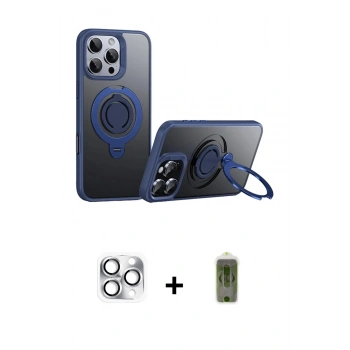 MARSİLYAN™- iPhone 16 Pro Max Kılıf Zirve Çizgi Prime - Siyah Joko Magic 5D Hayalet Cam + Pers Alüminyum Kamera Lens - GS