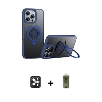 MARSİLYAN™- iPhone 16 Pro Max Kılıf Zirve Çizgi Prime - Siyah Joko Magic 5D Hayalet Cam + PVD Metal Kamera Lens - SH