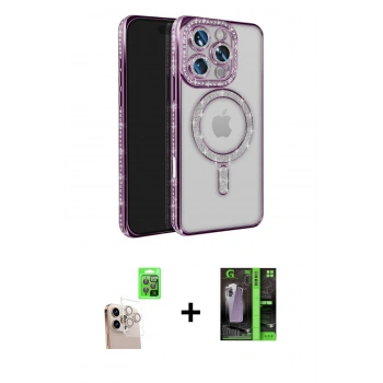 MARSİLYAN™- iPhone 16 Pro Max Kılıf Zirve Doku Prime - Şeffaf 360 Full Body Arka Koruyucu + Raze Metal Kamera Lens - NLGY