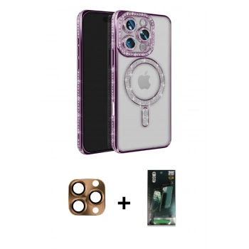 MARSİLYAN™- iPhone 16 Pro Max Kılıf Zirve Doku Prime - Siyah 360 Mat Full Body Arka Koruyucu + Pers Alüminyum Kamera Lens - CLTM