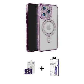 MARSİLYAN™- iPhone 16 Pro Max Kılıf Zirve Doku Prime - Siyah Bilvis 3X AR HD Cam Ekran Koruyucu + Bilvis Titan Kamera Lens - TMGI