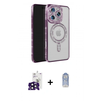 MARSİLYAN™- iPhone 16 Pro Max Kılıf Zirve Doku Prime - Siyah Joko Magic 5D Cam + Bilvis Titan Kamera Lens - SH