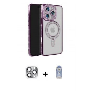 MARSİLYAN™- iPhone 16 Pro Max Kılıf Zirve Doku Prime - Siyah Joko Magic 5D Cam + Pers Alüminyum Kamera Lens - GI