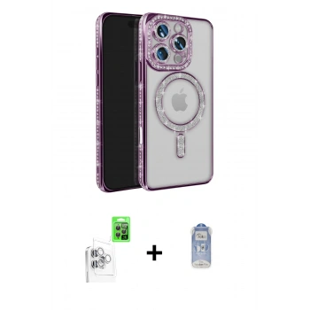 MARSİLYAN™- iPhone 16 Pro Max Kılıf Zirve Doku Prime - Siyah Joko Magic 5D Cam + Raze Metal Kamera Lens - BZ