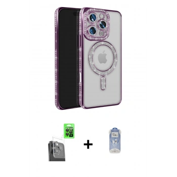 MARSİLYAN™- iPhone 16 Pro Max Kılıf Zirve Doku Prime - Siyah Joko Magic 5D Cam + Raze Metal Kamera Lens - SH
