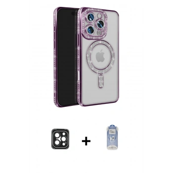 MARSİLYAN™- iPhone 16 Pro Max Kılıf Zirve Doku Prime - Siyah Joko Magic 5D Cam + PVD Metal Kamera Lens - SH