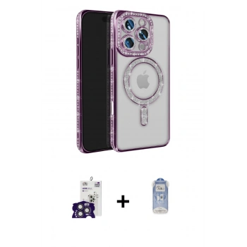 MARSİLYAN™- iPhone 16 Pro Max Kılıf Zirve Doku Prime - Siyah Joko Magic 5D Cam + Bilvis Titan Kamera Lens - TMGI
