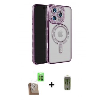 MARSİLYAN™- iPhone 16 Pro Max Kılıf Zirve Doku Prime - Siyah Joko Magic 5D Hayalet Cam + Raze Metal Kamera Lens - CLTM