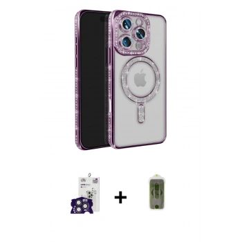 MARSİLYAN™- iPhone 16 Pro Max Kılıf Zirve Doku Prime - Siyah Joko Magic 5D Hayalet Cam + Bilvis Titan Kamera Lens - TMGI