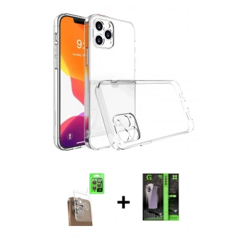 MARSİLYAN™- iPhone 16 Pro Max Kılıf Zirve Doku - Şeffaf 360 Full Body Arka Koruyucu + Raze Metal Kamera Lens - CLTM