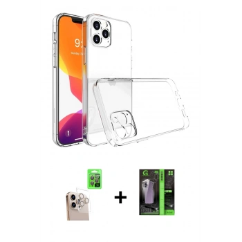 MARSİLYAN™- iPhone 16 Pro Max Kılıf Zirve Doku - Şeffaf 360 Full Body Arka Koruyucu + Raze Metal Kamera Lens - NLGY