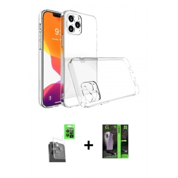 MARSİLYAN™- iPhone 16 Pro Max Kılıf Zirve Doku - Şeffaf 360 Full Body Arka Koruyucu + Raze Metal Kamera Lens - SH