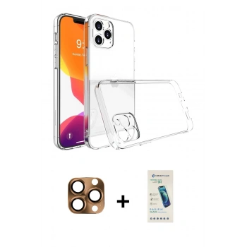 MARSİLYAN™- iPhone 16 Pro Max Kılıf Zirve Doku - Şeffaf Pasifik Cam Ekran Koruyucu + Pers Alüminyum Kamera Lens - CLTM