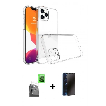 MARSİLYAN™- iPhone 16 Pro Max Kılıf Zirve Doku - Siyah 3D Antistatik Hayalet Cam Ekran Koruyucu + Raze Metal Kamera Lens - SH