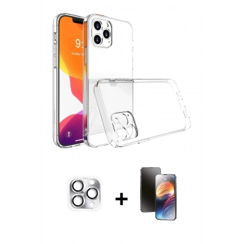 MARSİLYAN™- iPhone 16 Pro Max Kılıf Zirve Doku - Siyah 3D Antistatik Mat Seramik Nano Ekran Koruyucu + Pers Alüminyum Kamera Lens - GS