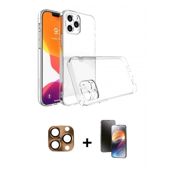 MARSİLYAN™- iPhone 16 Pro Max Kılıf Zirve Doku - Siyah 3D Antistatik Mat Seramik Nano Ekran Koruyucu + Pers Alüminyum Kamera Lens - CLTM