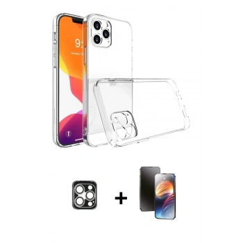MARSİLYAN™- iPhone 16 Pro Max Kılıf Zirve Doku - Siyah 3D Antistatik Mat Seramik Nano Ekran Koruyucu + PVD Metal Kamera Lens - GS