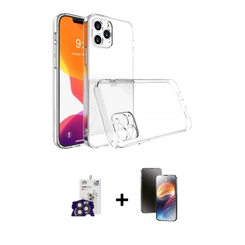 MARSİLYAN™- iPhone 16 Pro Max Kılıf Zirve Doku - Siyah 3D Antistatik Mat Seramik Nano Ekran Koruyucu + Bilvis Titan Kamera Lens - TMGI