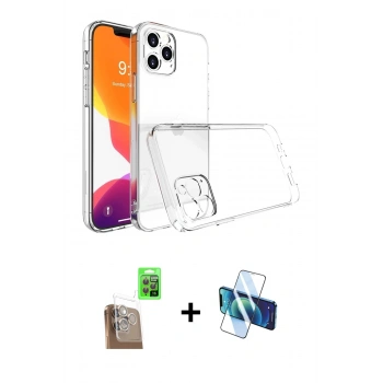 MARSİLYAN™- iPhone 16 Pro Max Kılıf Zirve Doku - Siyah 3D Antistatik Seramik Nano Ekran Koruyucu + Raze Metal Kamera Lens - CLTM