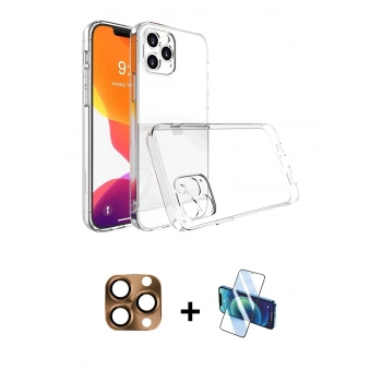 MARSİLYAN™- iPhone 16 Pro Max Kılıf Zirve Doku - Siyah 3D Antistatik Seramik Nano Ekran Koruyucu + Pers Alüminyum Kamera Lens - CLTM