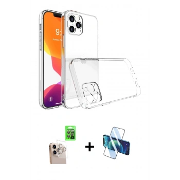 MARSİLYAN™- iPhone 16 Pro Max Kılıf Zirve Doku - Siyah 3D Antistatik Seramik Nano Ekran Koruyucu + Raze Metal Kamera Lens - NLGY