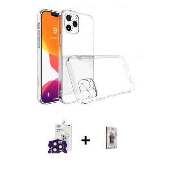 MARSİLYAN™- iPhone 16 Pro Max Kılıf Zirve Doku - Siyah Bilvis 3D Cam Ekran Koruyucu + Bilvis Titan Kamera Lens - SH
