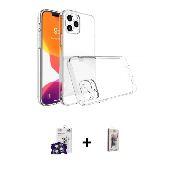 MARSİLYAN™- iPhone 16 Pro Max Kılıf Zirve Doku - Siyah Bilvis 3D Cam Ekran Koruyucu + Bilvis Titan Kamera Lens - TMGI