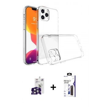 MARSİLYAN™- iPhone 16 Pro Max Kılıf Zirve Doku - Siyah Bilvis 3X AR Hayalet Cam Ekran Koruyucu + Bilvis Titan Kamera Lens - TMGI