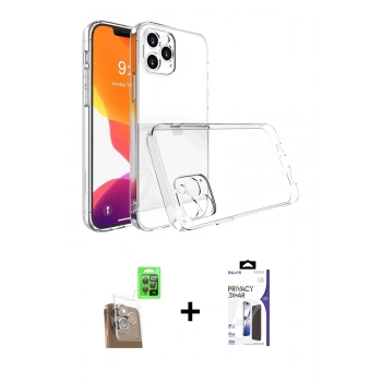 MARSİLYAN™- iPhone 16 Pro Max Kılıf Zirve Doku - Siyah Bilvis 3X AR Hayalet Cam Ekran Koruyucu + Raze Metal Kamera Lens - CLTM