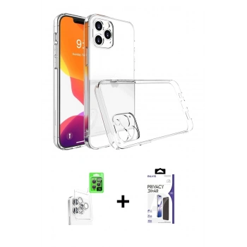 MARSİLYAN™- iPhone 16 Pro Max Kılıf Zirve Doku - Siyah Bilvis 3X AR Hayalet Cam Ekran Koruyucu + Raze Metal Kamera Lens - BZ