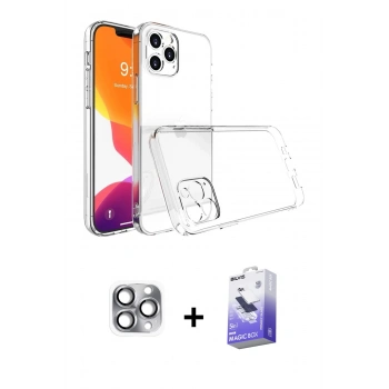 MARSİLYAN™- iPhone 16 Pro Max Kılıf Zirve Doku - Siyah Bilvis 5in1 5D Magic Hayalet Cam Ekran Koruyucu + Pers Alüminyum Kamera Lens - GI