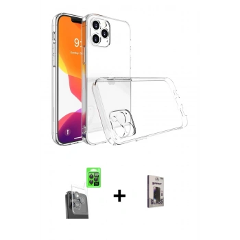 MARSİLYAN™- iPhone 16 Pro Max Kılıf Zirve Doku - Siyah Bilvis Hayalet Cam Ekran Koruyucu + Raze Metal Kamera Lens - SH