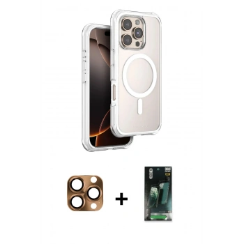 MARSİLYAN™- iPhone 16 Pro Max Kılıf Zirve Klasik Prime - Siyah 360 Mat Full Body Arka Koruyucu + Pers Alüminyum Kamera Lens - CLTM