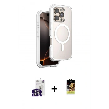 MARSİLYAN™- iPhone 16 Pro Max Kılıf Zirve Klasik Prime - Siyah Buffer Cam Ekran Koruyucu + Bilvis Titan Kamera Lens - TMGI
