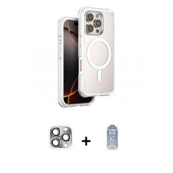 MARSİLYAN™- iPhone 16 Pro Max Kılıf Zirve Klasik Prime - Siyah Joko Magic 5D Cam + Pers Alüminyum Kamera Lens - GI