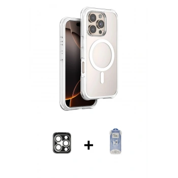 MARSİLYAN™- iPhone 16 Pro Max Kılıf Zirve Klasik Prime - Siyah Joko Magic 5D Cam + PVD Metal Kamera Lens - GS
