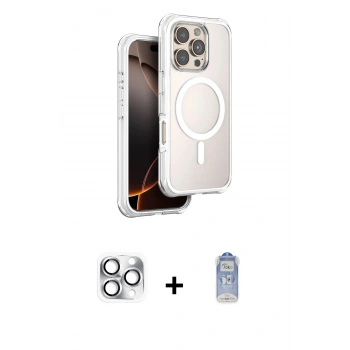 MARSİLYAN™- iPhone 16 Pro Max Kılıf Zirve Klasik Prime - Siyah Joko Magic 5D Cam + Pers Alüminyum Kamera Lens - GS