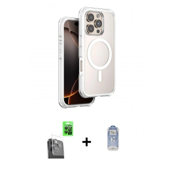 MARSİLYAN™- iPhone 16 Pro Max Kılıf Zirve Klasik Prime - Siyah Joko Magic 5D Cam + Raze Metal Kamera Lens - SH