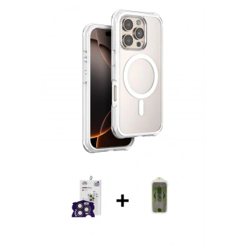 MARSİLYAN™- iPhone 16 Pro Max Kılıf Zirve Klasik Prime - Siyah Joko Magic 5D Hayalet Cam + Bilvis Titan Kamera Lens - TMGI