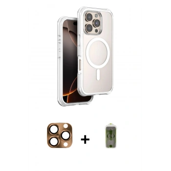 MARSİLYAN™- iPhone 16 Pro Max Kılıf Zirve Klasik Prime - Siyah Joko Magic 5D Hayalet Cam + Pers Alüminyum Kamera Lens - CLTM