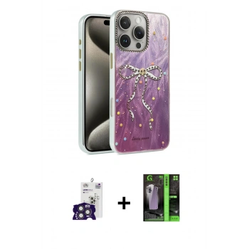 MARSİLYAN™- iPhone 16 Pro Max Kılıf Zirve Modern Prime - Şeffaf 360 Full Body Arka Koruyucu + Bilvis Titan Kamera Lens - TMGI