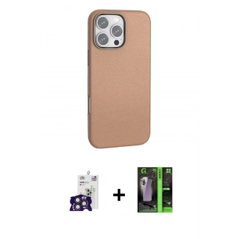 MARSİLYAN™- iPhone 16 Pro Max Kılıf Zirve Modern Prime - Şeffaf 360 Full Body Arka Koruyucu + Bilvis Titan Kamera Lens - TMGI