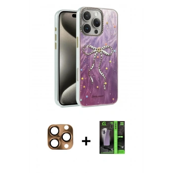 MARSİLYAN™- iPhone 16 Pro Max Kılıf Zirve Modern Prime - Şeffaf 360 Full Body Arka Koruyucu + Pers Alüminyum Kamera Lens - CLTM