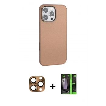 MARSİLYAN™- iPhone 16 Pro Max Kılıf Zirve Modern Prime - Şeffaf 360 Full Body Arka Koruyucu + Pers Alüminyum Kamera Lens - CLTM