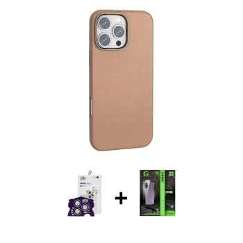 MARSİLYAN™- iPhone 16 Pro Max Kılıf Zirve Modern Prime - Şeffaf 360 Full Body Arka Koruyucu + Bilvis Titan Kamera Lens - GS
