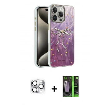 MARSİLYAN™- iPhone 16 Pro Max Kılıf Zirve Modern Prime - Şeffaf 360 Full Body Arka Koruyucu + Pers Alüminyum Kamera Lens - GS