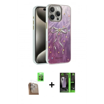 MARSİLYAN™- iPhone 16 Pro Max Kılıf Zirve Modern Prime - Şeffaf 360 Full Body Arka Koruyucu + Raze Metal Kamera Lens - CLTM